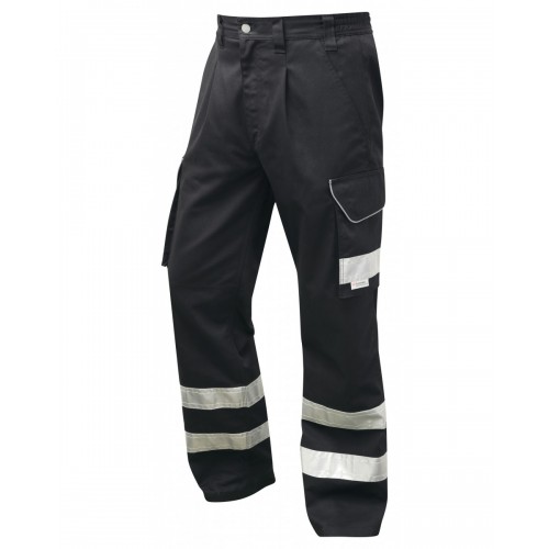 Leo Workwear Ilfracombe Black Work Trousers